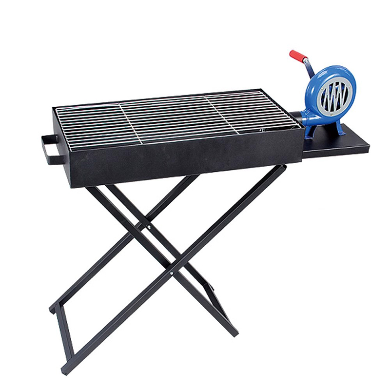 Faltbarer tragbarer X-förmiger Grill aus rostfreiem Stahl