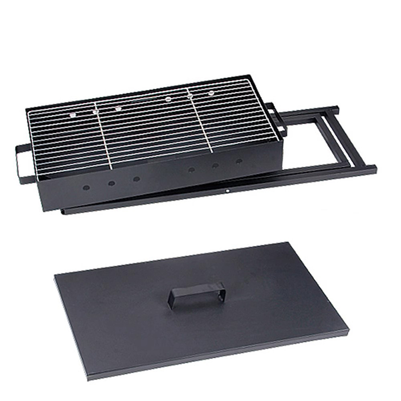 Faltbarer tragbarer X-förmiger Grill aus rostfreiem Stahl