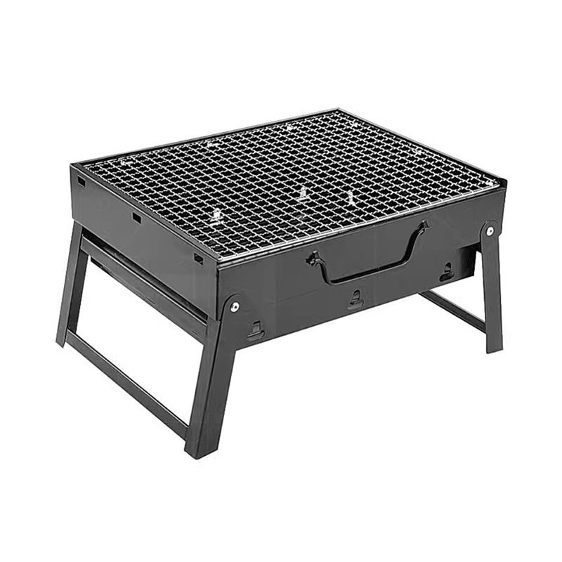 Faltbarer tragbarer X-förmiger Grill aus rostfreiem Stahl